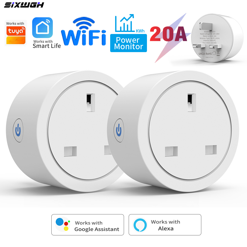Home Cinema Alexa - ปลั๊กไฟอัจฉริยะ 20A Tuya WiFi แบบ UK