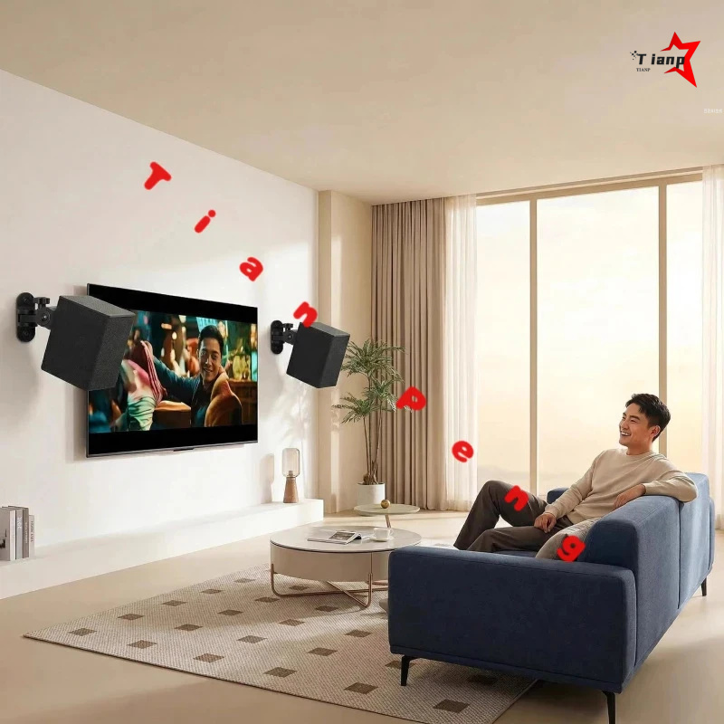 Home Cinema Samsung - ชั้นวางติดผนังโลหะสำหรับโฮมซีเนม่าแบบมินิมอล สำหรับลำโพงเซอร์ราวด์ Samsung SWA-9500S/930/990F/9250 ฐานรองรับที่ทนทาน