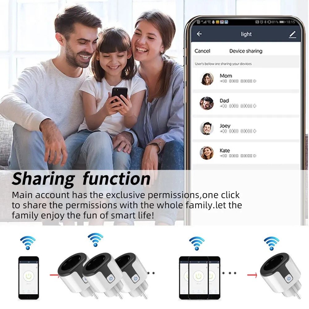ปลั๊กไฟอัจฉริยะ WiFi EU ใช้งาน - Home Cinema Alexa บทวิจารณ์และราคา